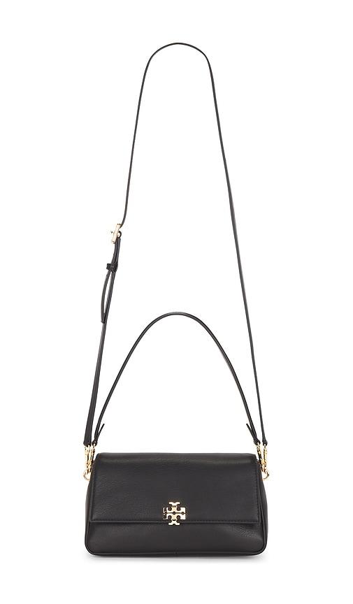 Tory Burch Charlie Soft Small Shoulder Bag in Black by TORY BURCH