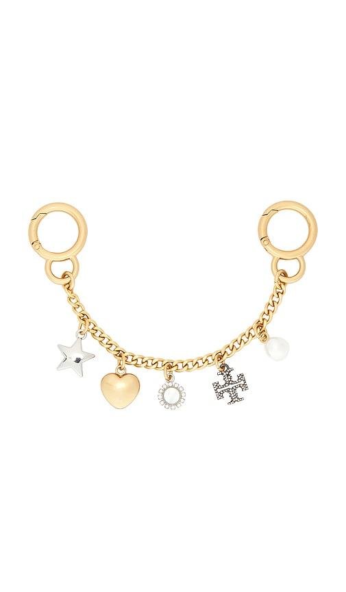 Tory Burch Charms Key Fob in Metallic Silver by TORY BURCH