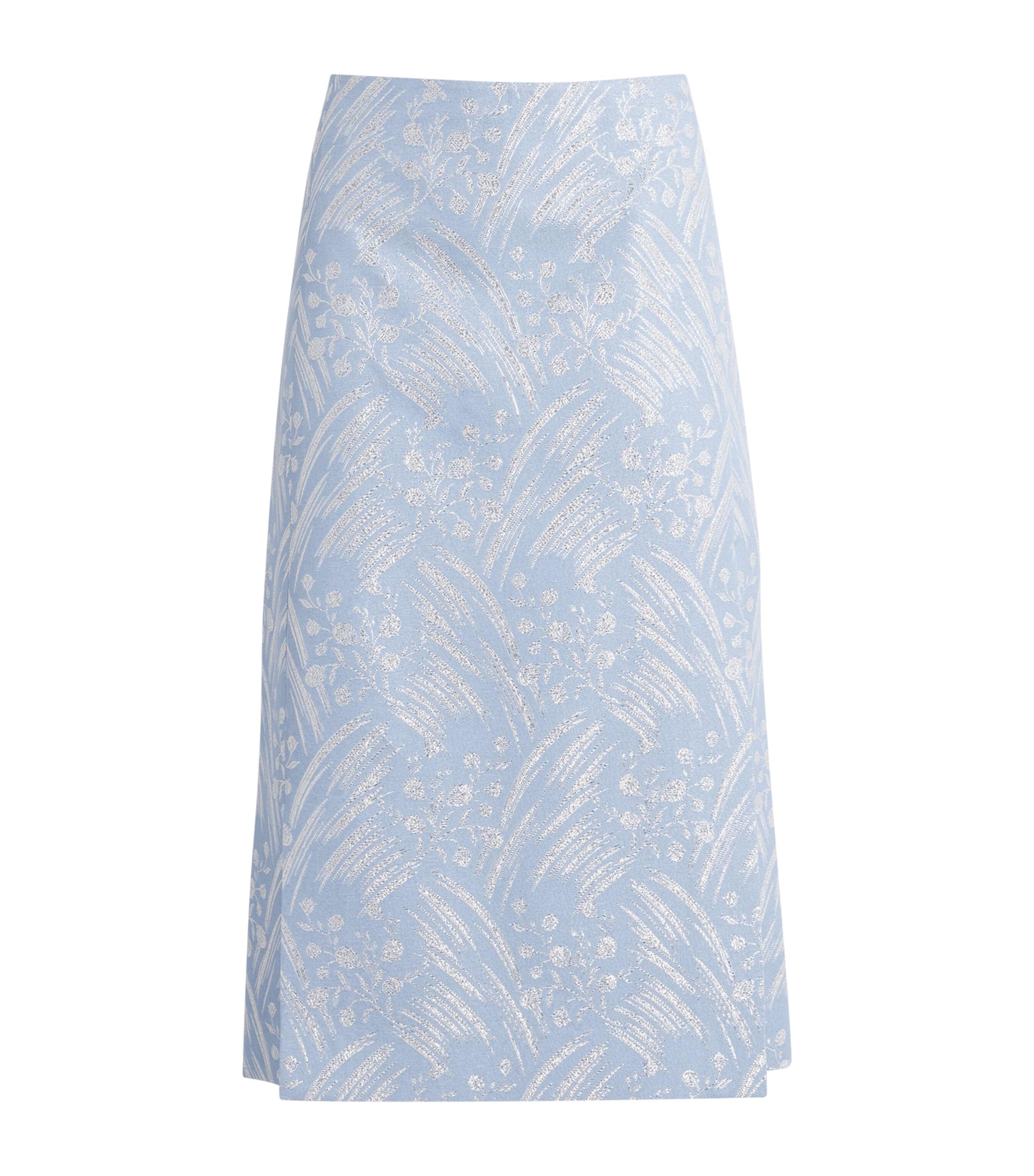 Tory Burch Floral Jacquard Midi Skirt by TORY BURCH
