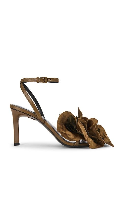 Tory Burch Flower Heel in Green by TORY BURCH