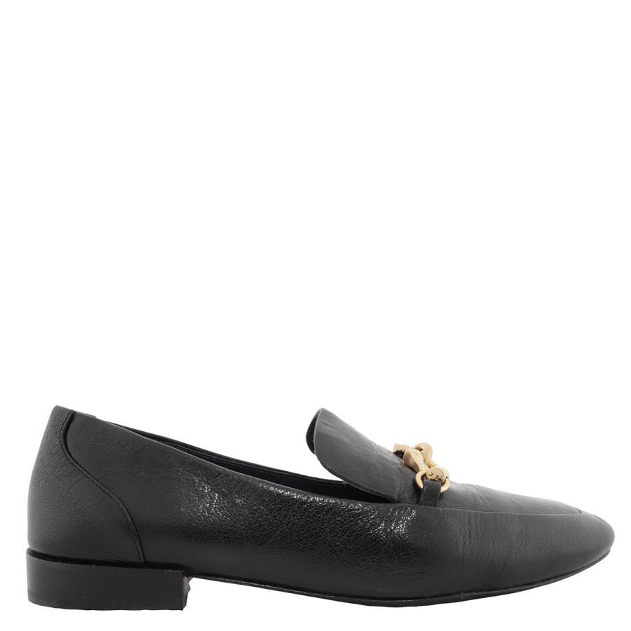 Tory Burch Jessa Leather Loafers - Perfect Black/Gold by TORY BURCH