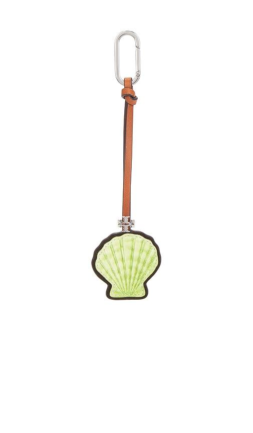 Tory Burch Leather Shell Key Fob in Green by TORY BURCH