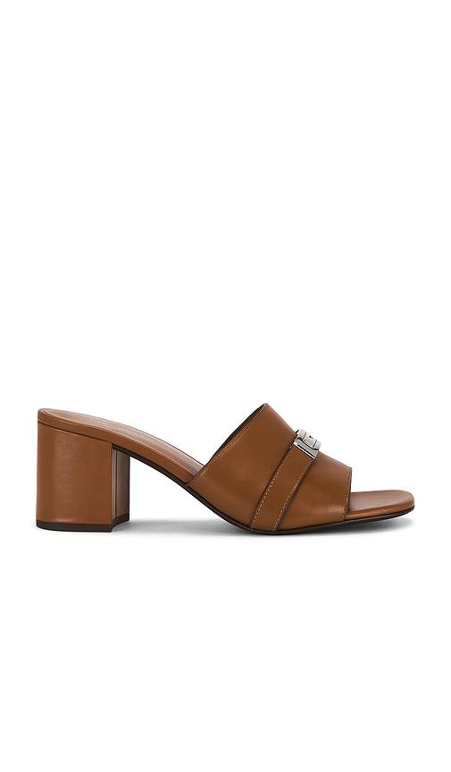 Tory Burch Leelee Heeled Mule in Brown by TORY BURCH