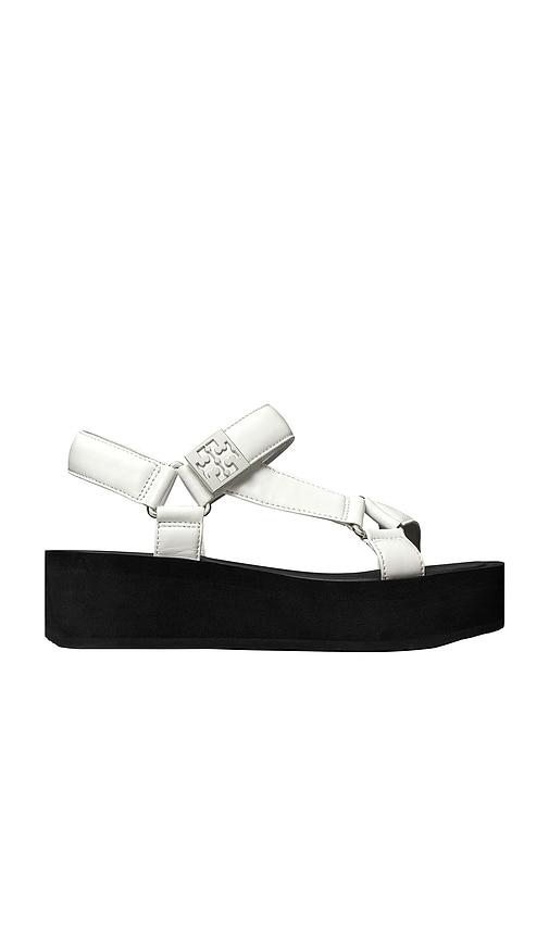 Tory Burch Mellow Platform Sandal in Black,White by TORY BURCH