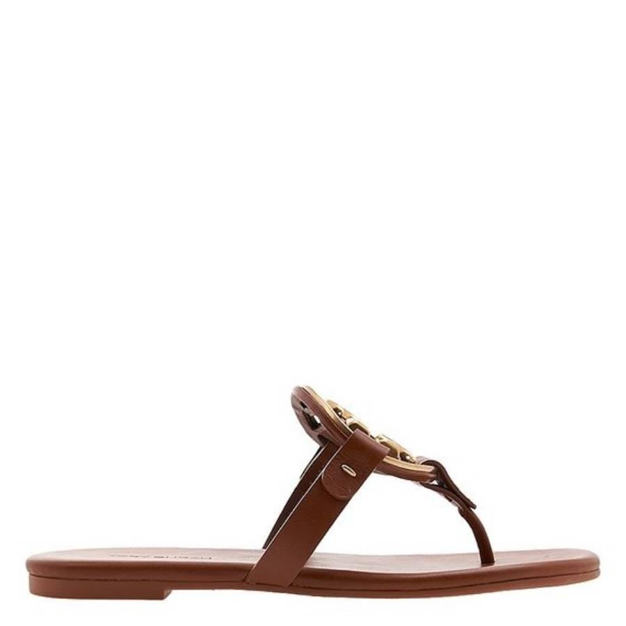 Tory Burch Miller Soft Metal Logo Sandals by TORY BURCH