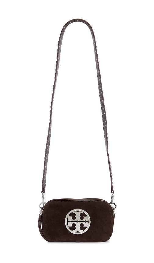 Tory Burch Miller Suede Mini Crossbody Bag in Brown by TORY BURCH