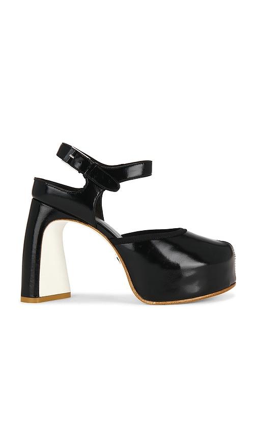 Tory Burch Peep Toe Platform in Black by TORY BURCH