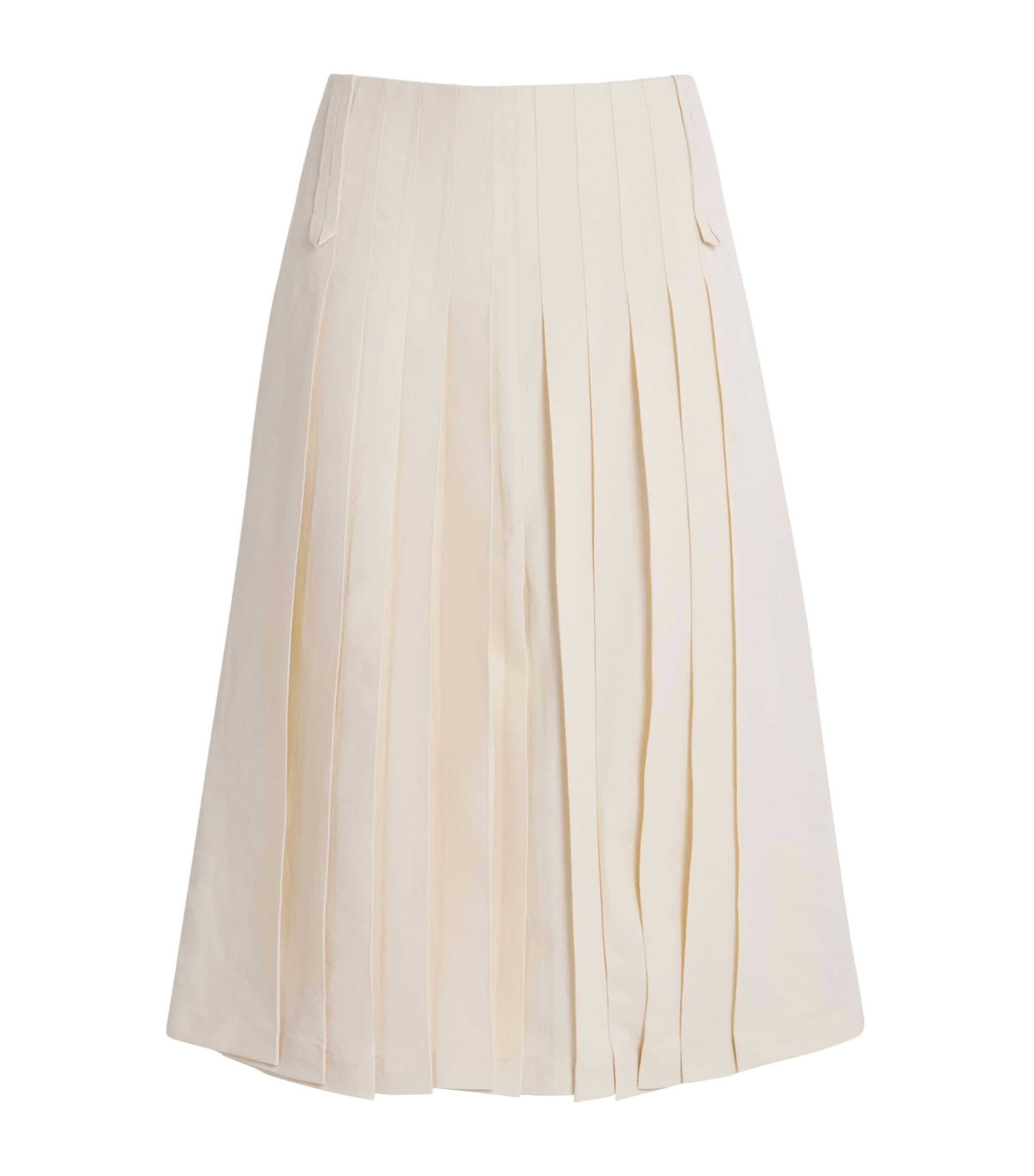 Tory Burch Pleated Midi Skirt by TORY BURCH