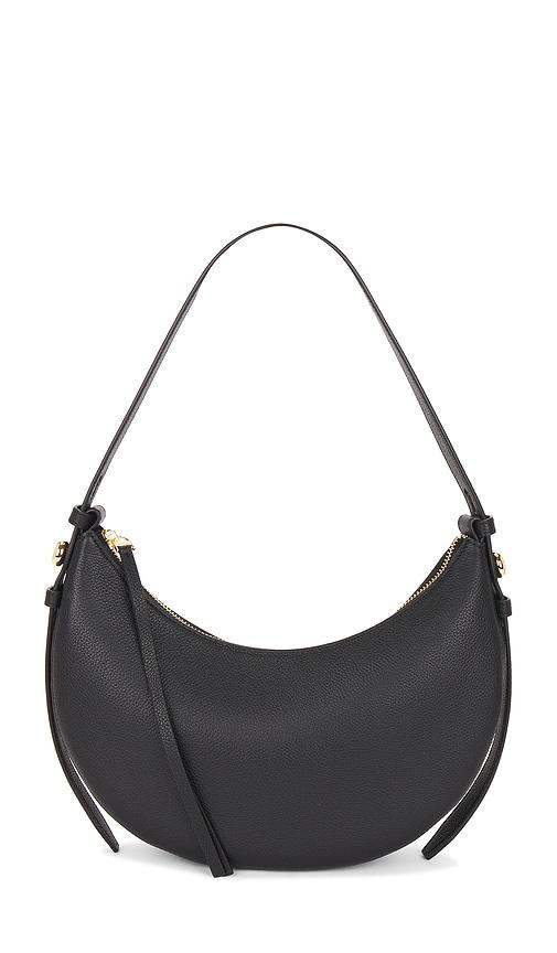 Tory Burch Romy Half Moon Bag in Black by TORY BURCH