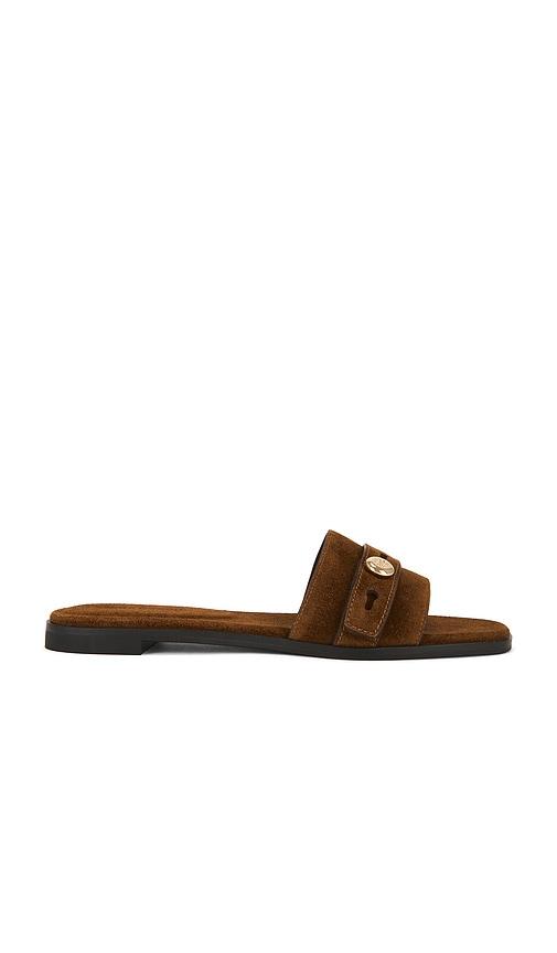 Tory Burch Romy Slide in Brown by TORY BURCH