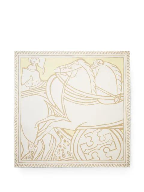 Trocadero Horses silk square scarf by TORY BURCH