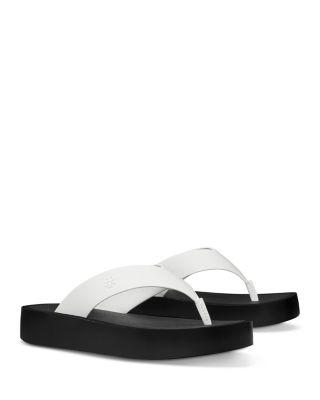 Women's Leather Platform Flip Flops by TORY BURCH