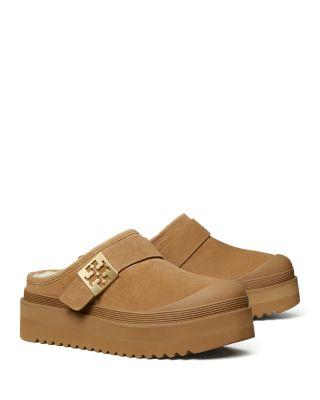 Women's Mellow Shearling Lined Platform Clogs by TORY BURCH