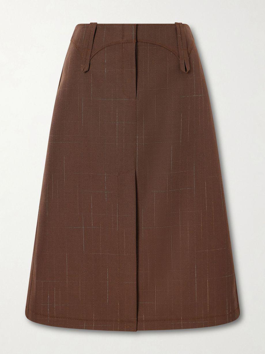 Wool-blend knee-length skirt by TORY BURCH