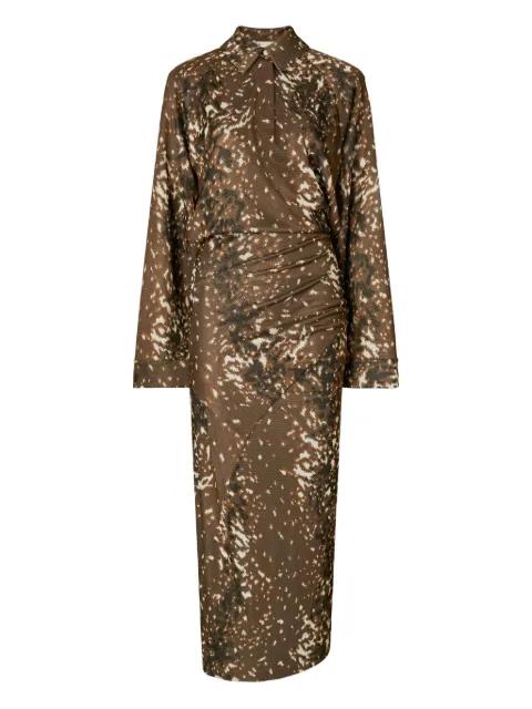 abstract print long sleeves dress by TORY BURCH