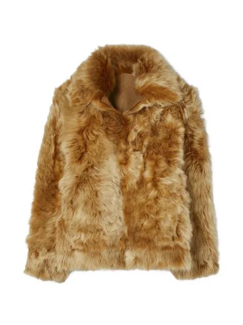 collar shearling jacket by TORY BURCH