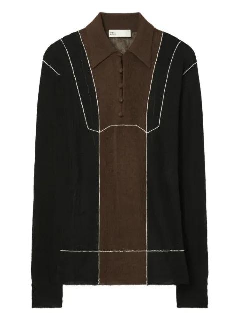 colour-block polo top by TORY BURCH