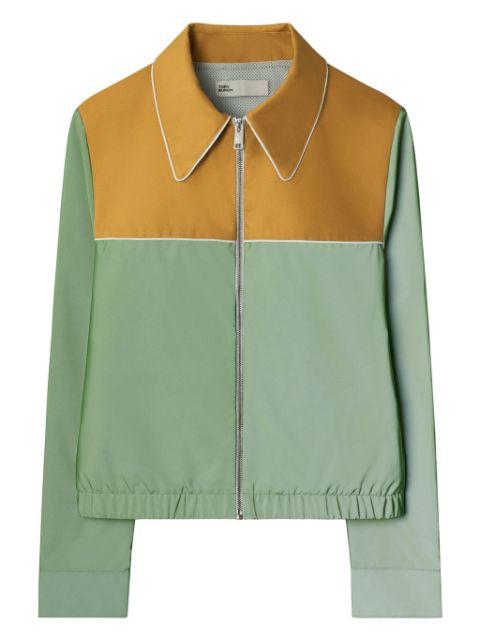 colour-block reflective jacket by TORY BURCH
