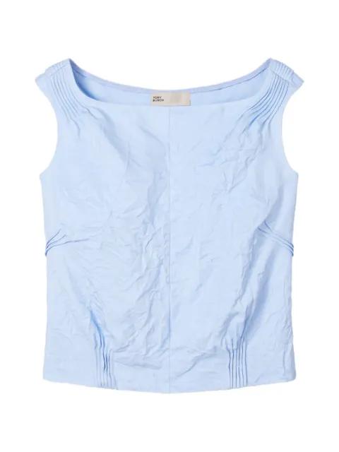 crinkled viscose top by TORY BURCH