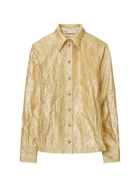 crushed silk shirt by TORY BURCH