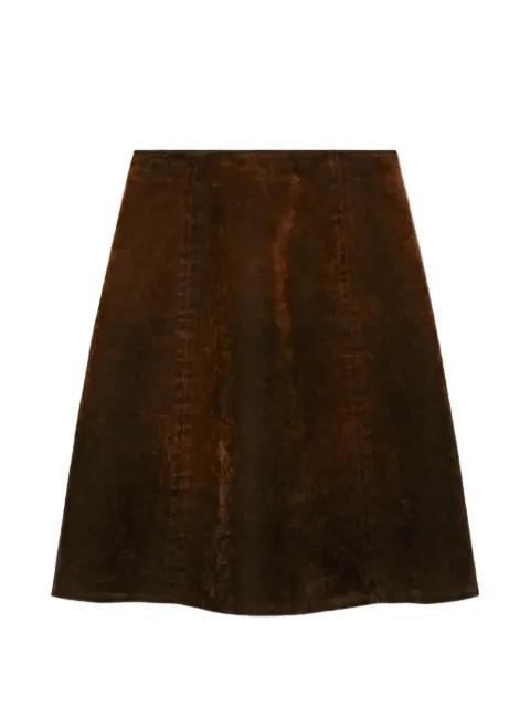 denim A-line skirt by TORY BURCH