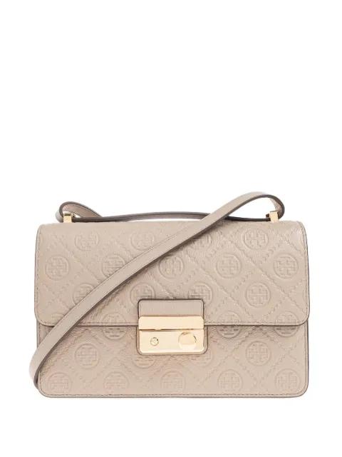 embossed-logo flap bag by TORY BURCH