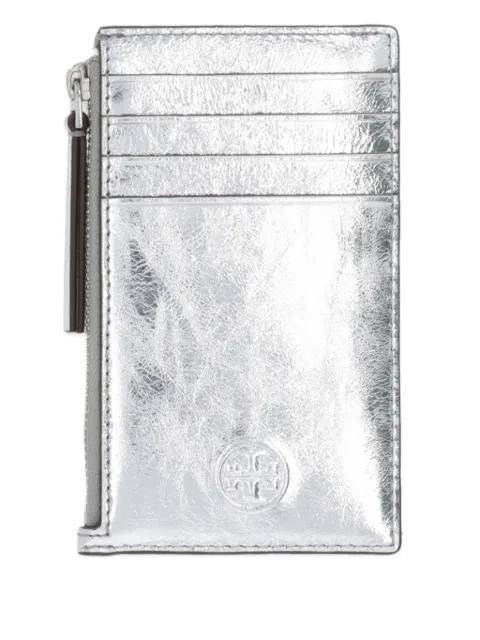 embossed-logo leather cardholder by TORY BURCH