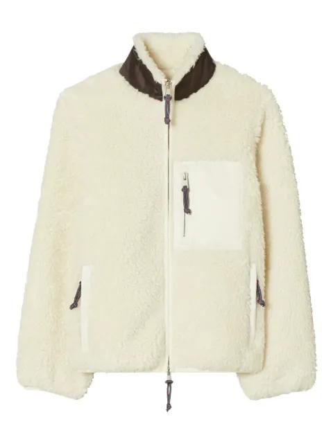 fleece colourblock jacket by TORY BURCH