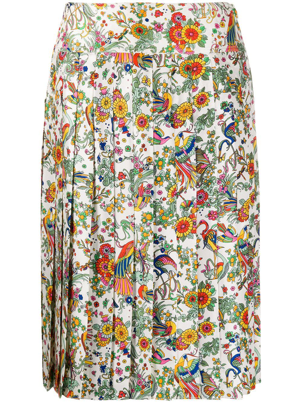 floral print pleated skirt by TORY BURCH