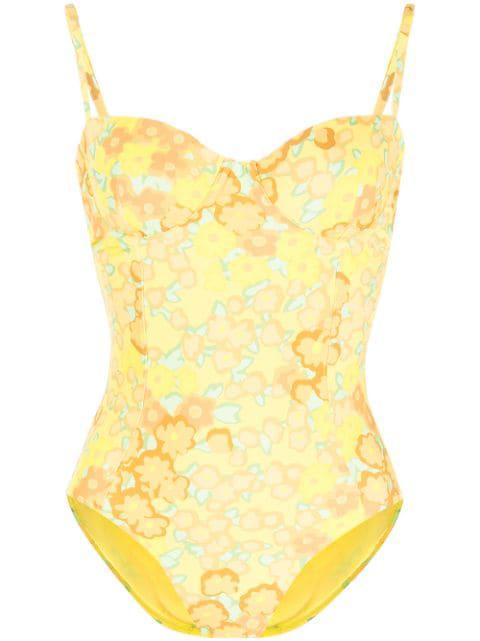 floral print swimsuit by TORY BURCH