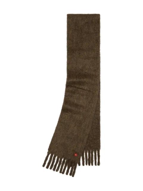 fringed floral-embroidered scarf by TORY BURCH
