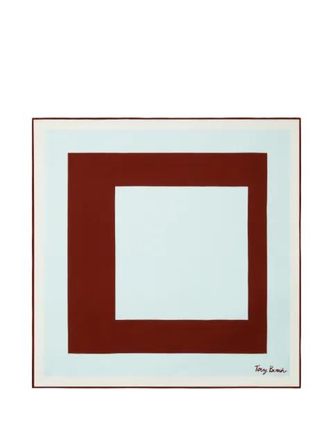 geo square silk neckerchief by TORY BURCH
