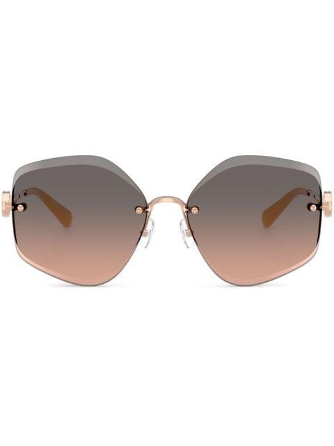 geometric-frame sunglasses by TORY BURCH