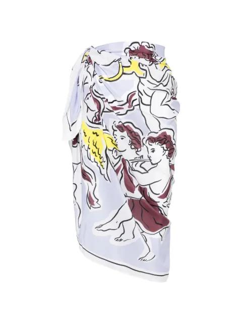 graphic-print pareo by TORY BURCH