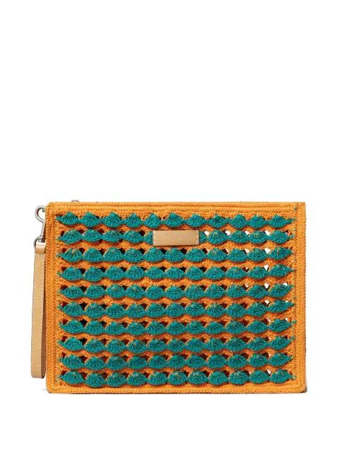 hand-crocheted pouch by TORY BURCH