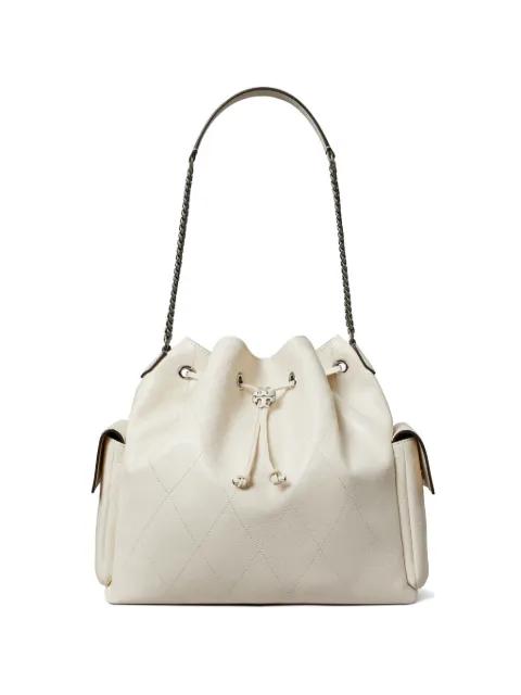 large Charlie quilted drawstring shoulder bag by TORY BURCH