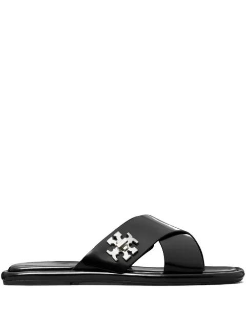 leather slides by TORY BURCH