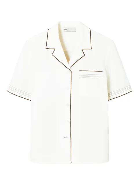 linen camp shirt by TORY BURCH