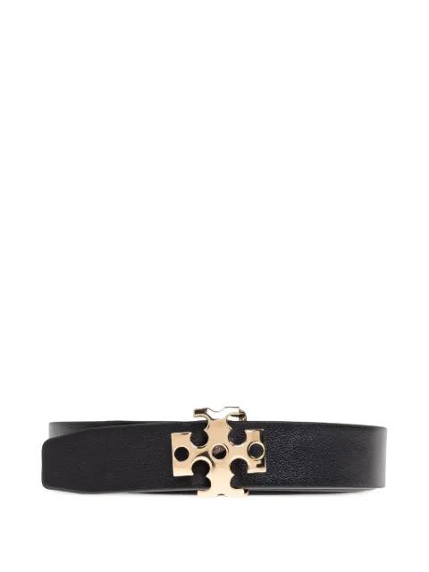 logo-buckle leather belt by TORY BURCH