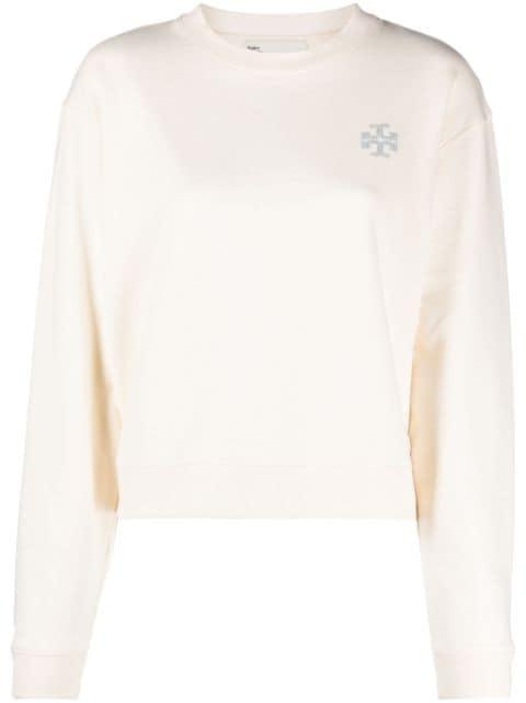 logo-embellished cotton sweatshirt by TORY BURCH