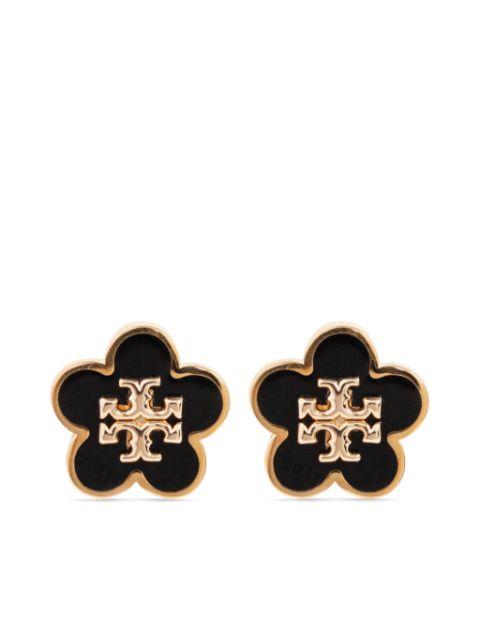 logo-engraved earrings by TORY BURCH