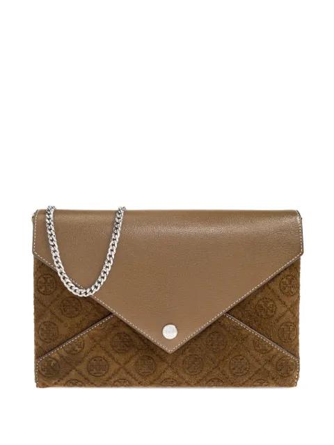 logo-monogram clutch by TORY BURCH