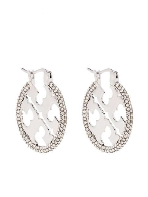 logo round earrings by TORY BURCH