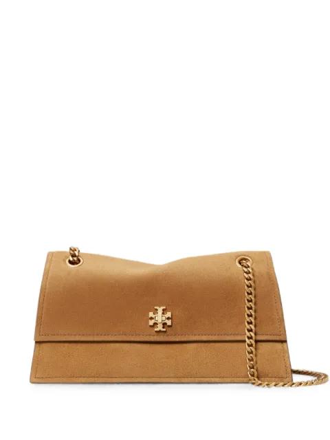 medium Kira turnlock-fastening suede shoulder bag by TORY BURCH