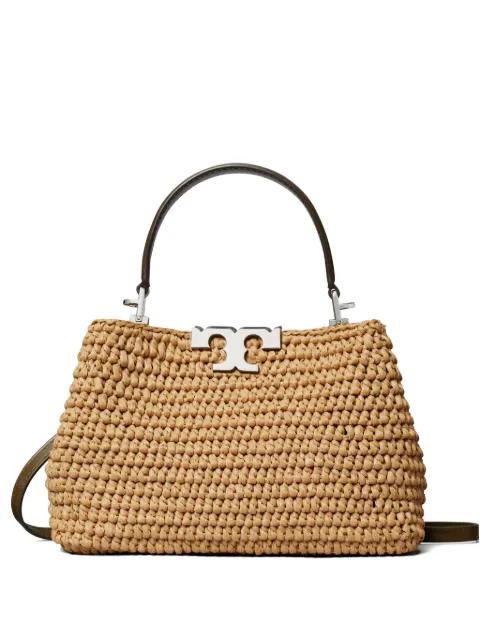 mini Eleanor raffia satchel by TORY BURCH