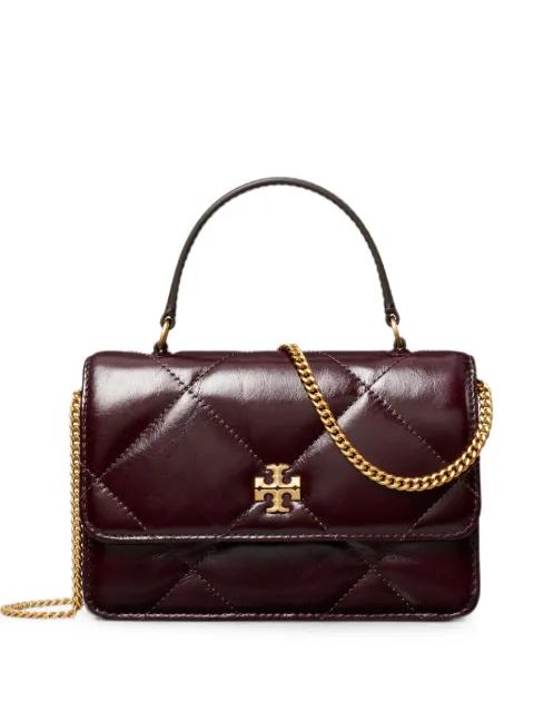 mini Kira diamond quilt distressed top-handle crossbody by TORY BURCH