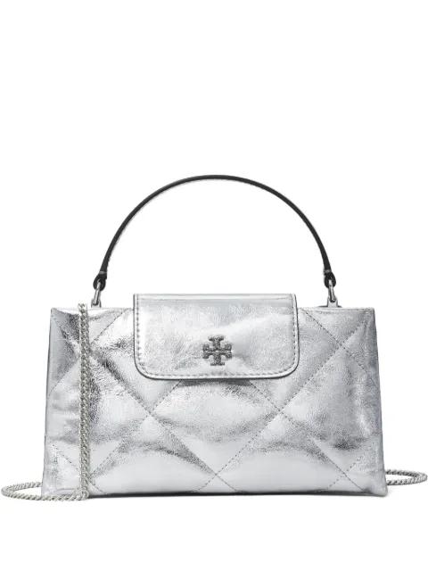 mini Kira diamond-quilted tote bag by TORY BURCH