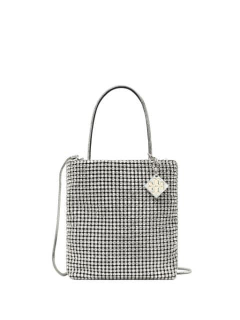 mini Night Owl crystal-embellished tote bag by TORY BURCH