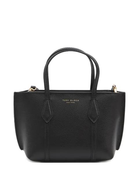 mini Perry grained leather tote bag by TORY BURCH
