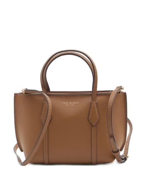 mini Perry zip-top leather tote bag by TORY BURCH